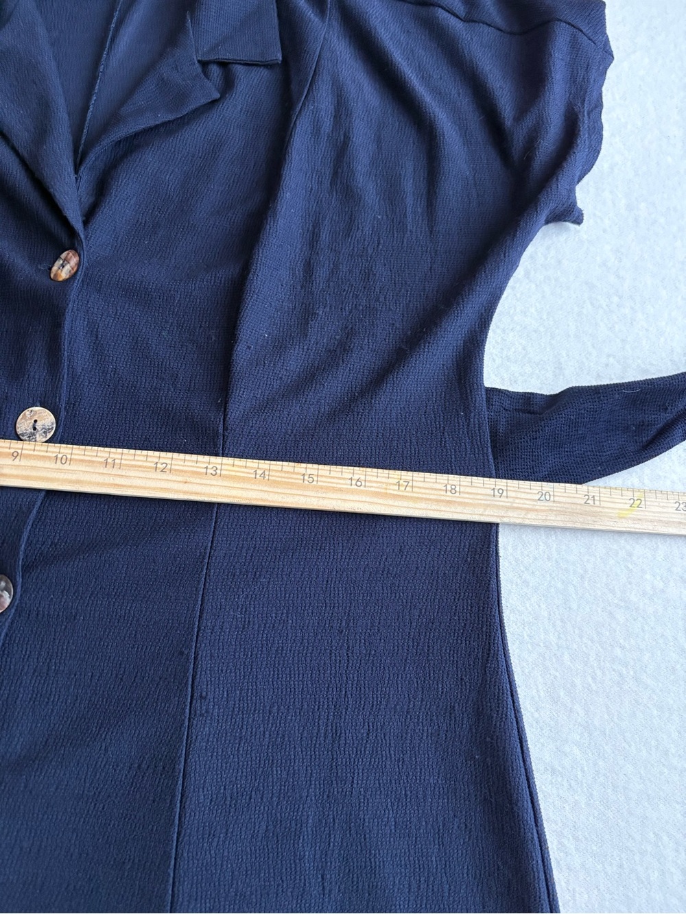 Perceptions Navy Button-Front Maxi Dress - Picture 7 of 8